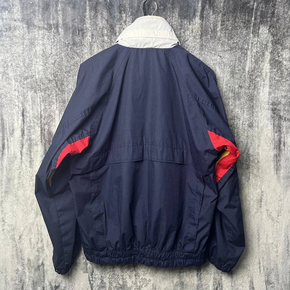 VTG North Bay Sailing Jacket Mens Large Blue Red‎ Colorblock 90's Boating Yacht